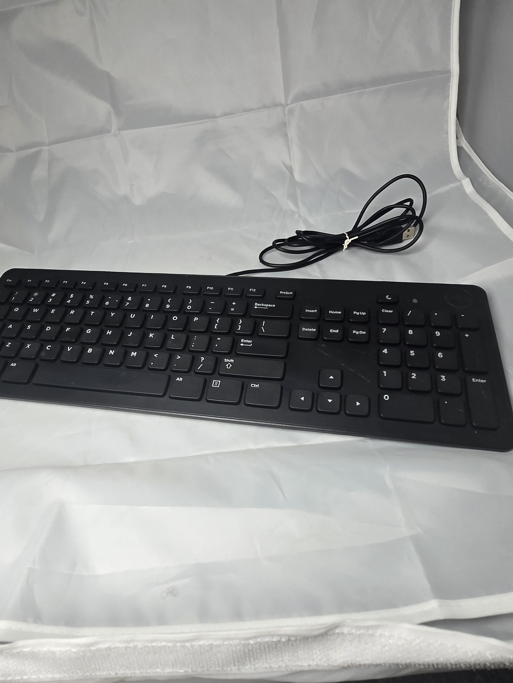 Dell Full-Size Black Wired USB Keyboard with Numeric Keypad